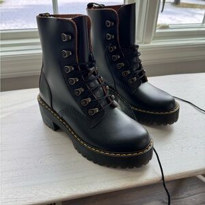 Dr. Martens Black Leather Combat Boots - Size 6 never worn